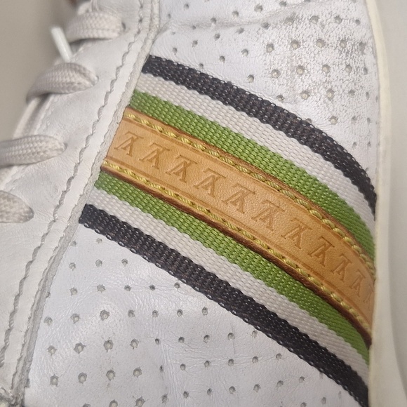 Louis Vuitton White Perforated Leather Bastia Sneakers Size 8.5 - Picture 12 of 15